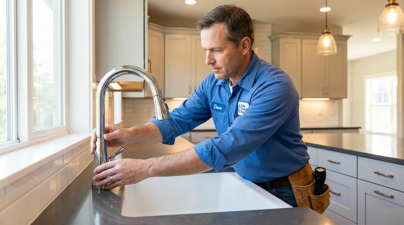 Kitchen faucet installation by Johns Plumbing LLC in Palo Cedro
