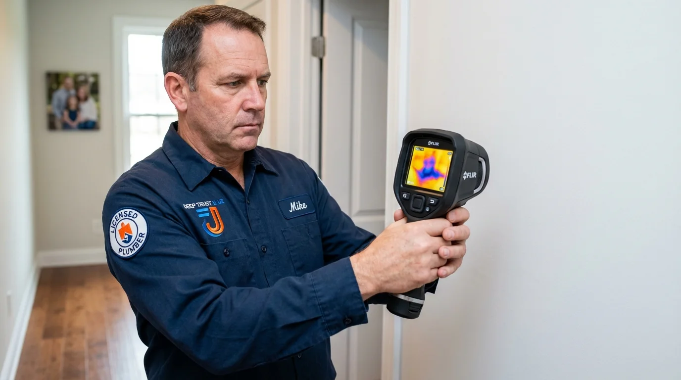 Thermal imaging leak detection by Johns Plumbing LLC in Palo Cedro