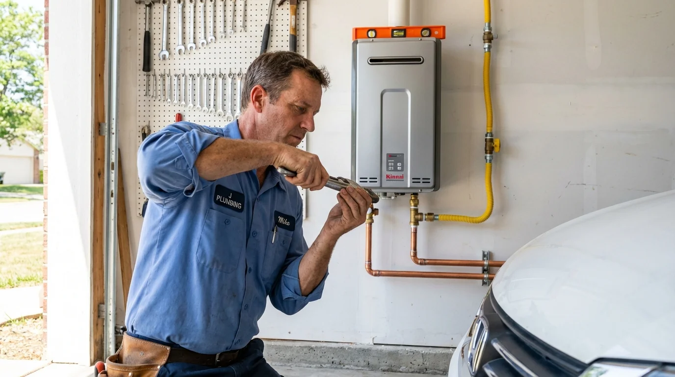 Tankless water heater installation by a Johns Plumbing LLC plumber in Palo Cedro